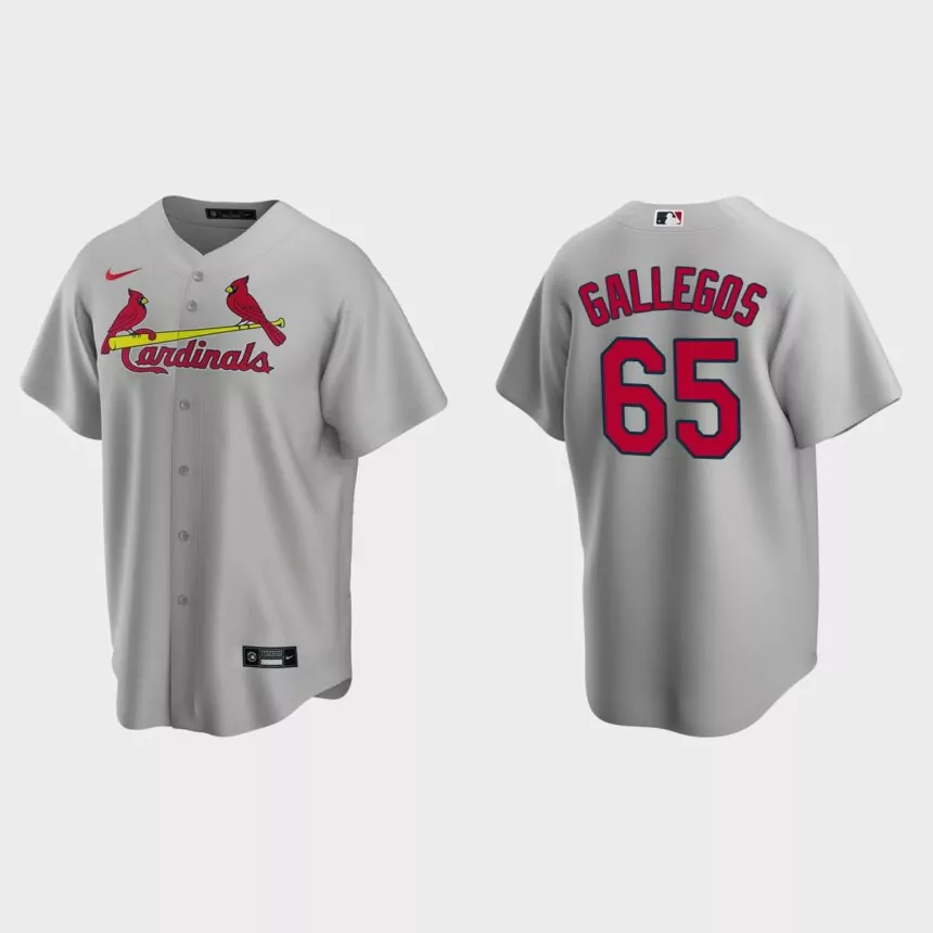 St. Louis Cardinals Giovanny Gallegos Replica Road Jersey – Gray