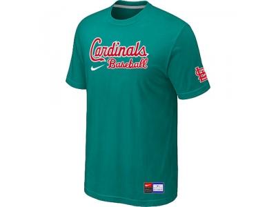 St. Louis Cardinals Green NEW Short Sleeve Practice T-Shirt