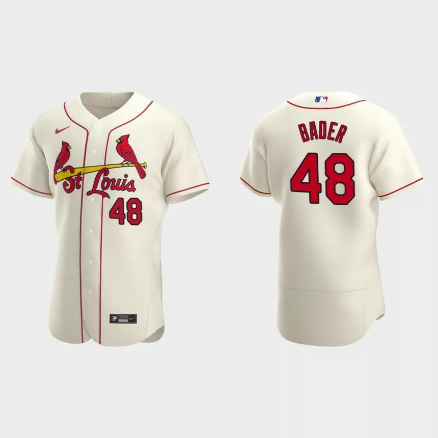 St. Louis Cardinals Harrison Bader #48 Cream Authentic 2020 Alternate Jersey