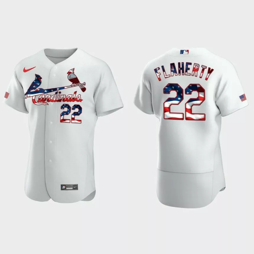 St. Louis Cardinals Jack Flaherty 2020 Stars & Stripes 4th of July Jersey – White