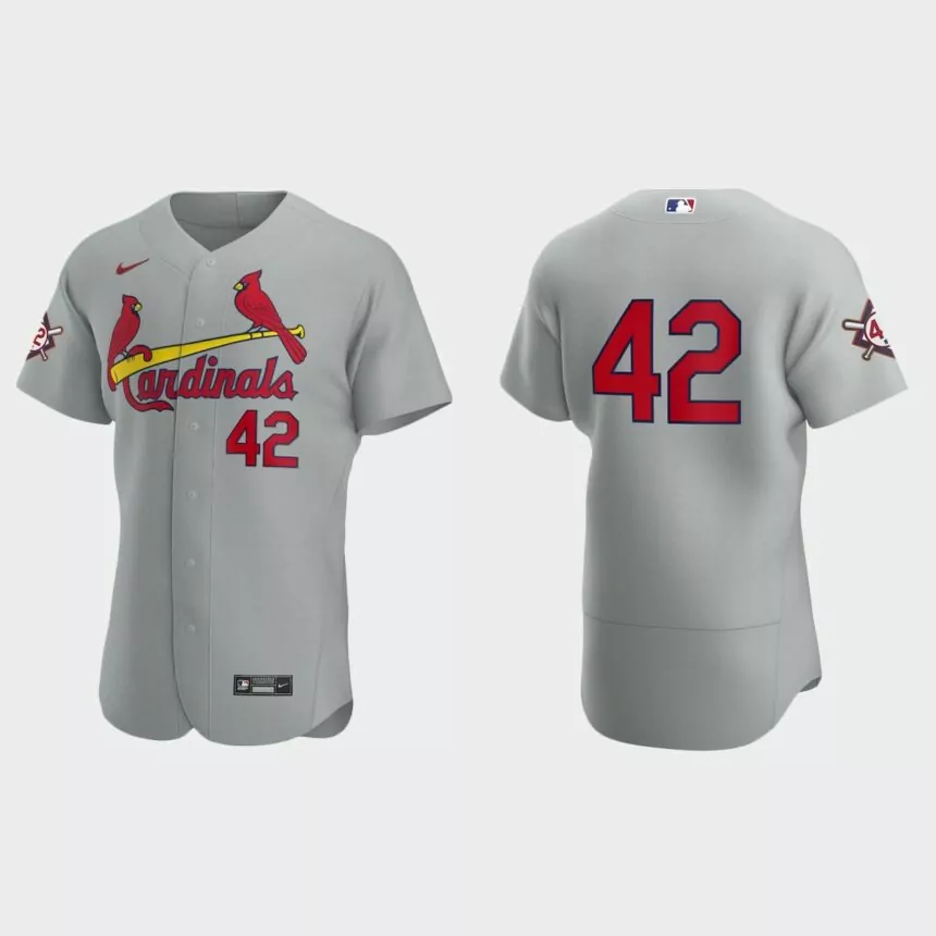 St. Louis Cardinals Jackie Robinson Day Authentic Jersey – Gray