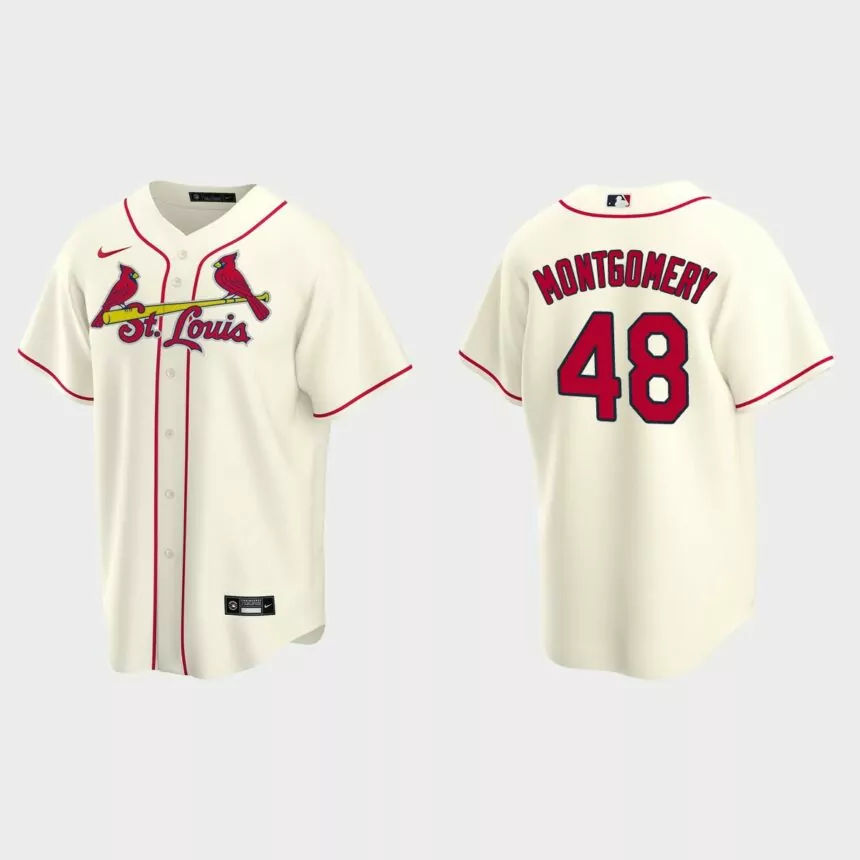 St. Louis Cardinals Jordan Montgomery Replica Alternate Jersey – Cream