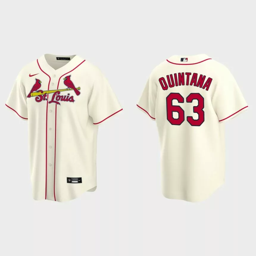 St. Louis Cardinals Jose Quintana Replica Alternate Jersey – Cream
