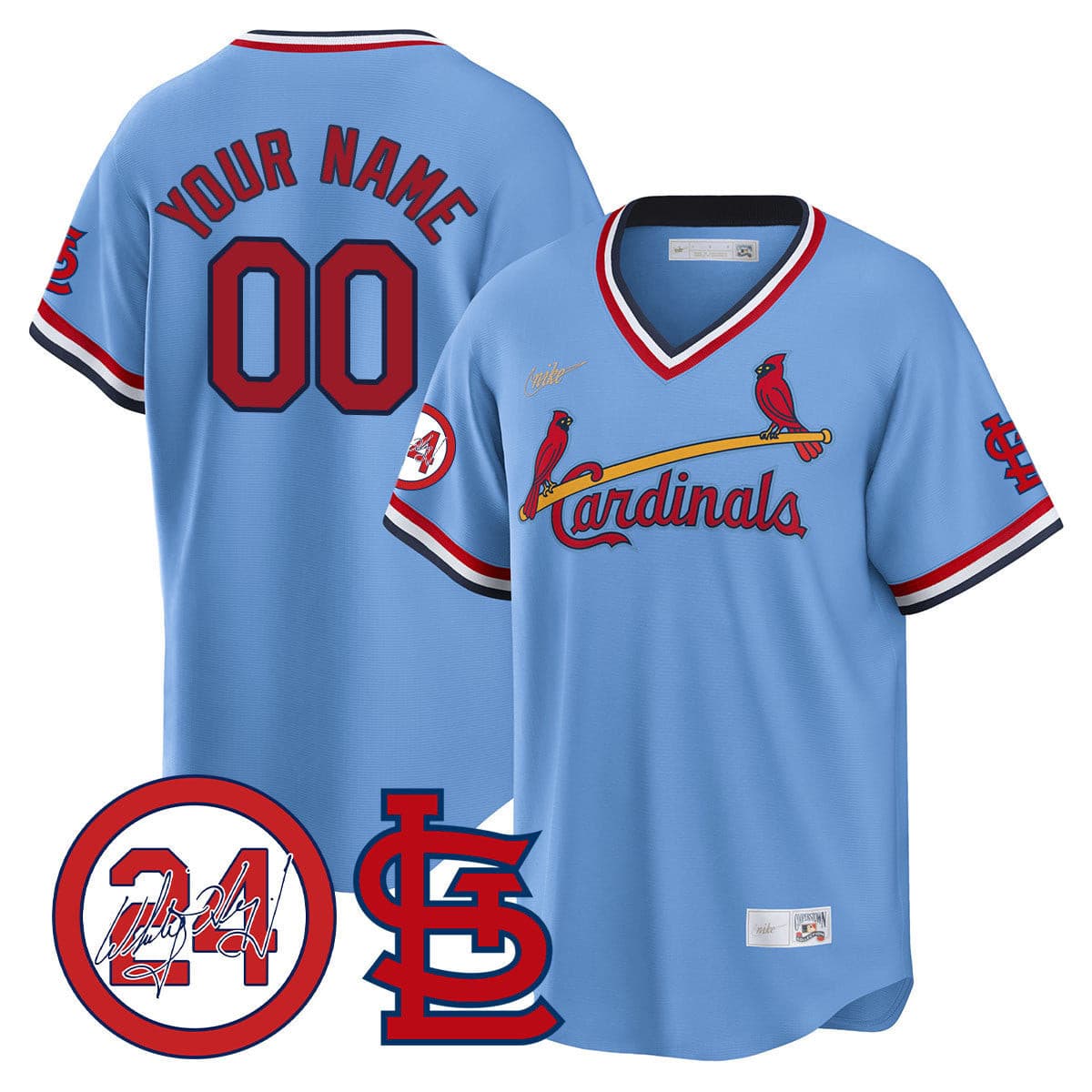 St. Louis Cardinals Memorial  Vapor Premier Limited Custom Jersey – All Stitched