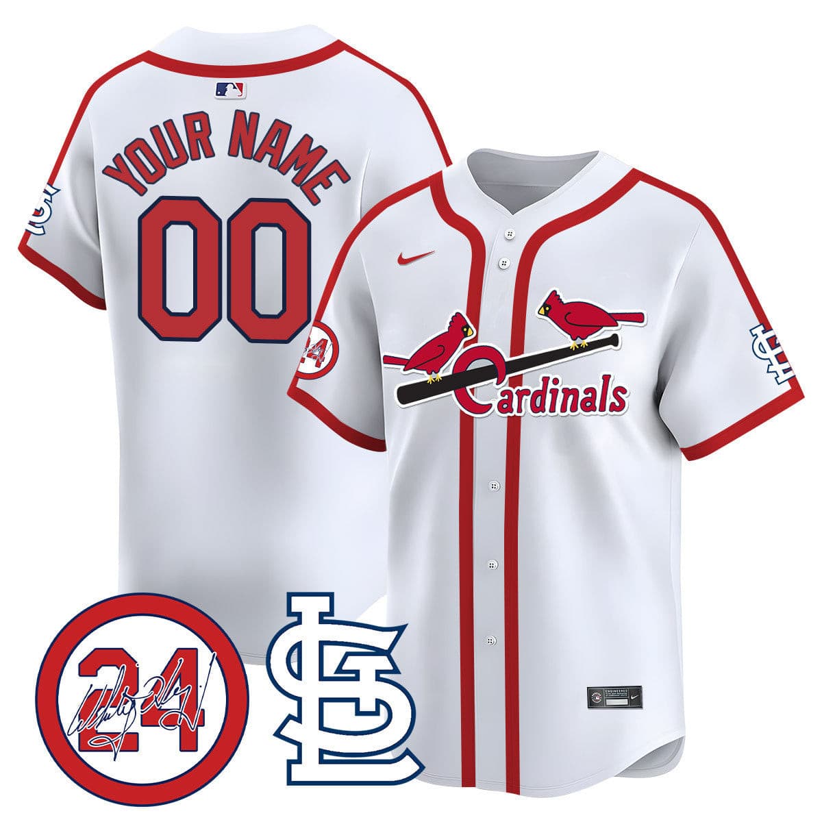 St. Louis Cardinals Memorial Vapor Premier Limited  Custom Jersey – All Stitched