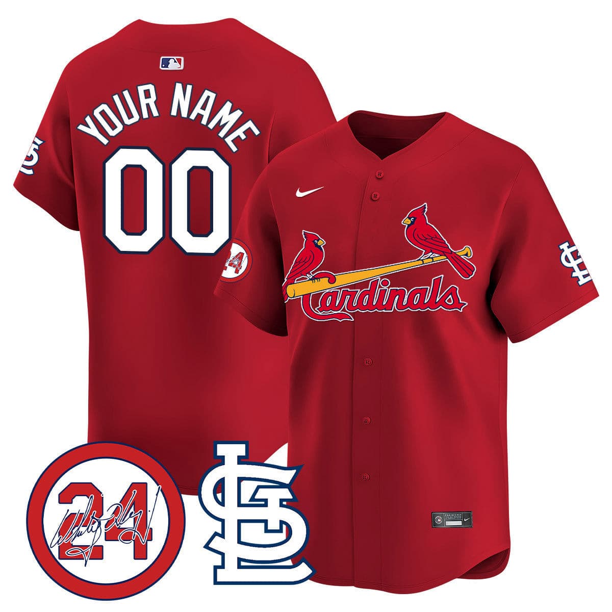 St. Louis Cardinals Memorial Vapor Premier Limited Custom Jersey –    All Stitched