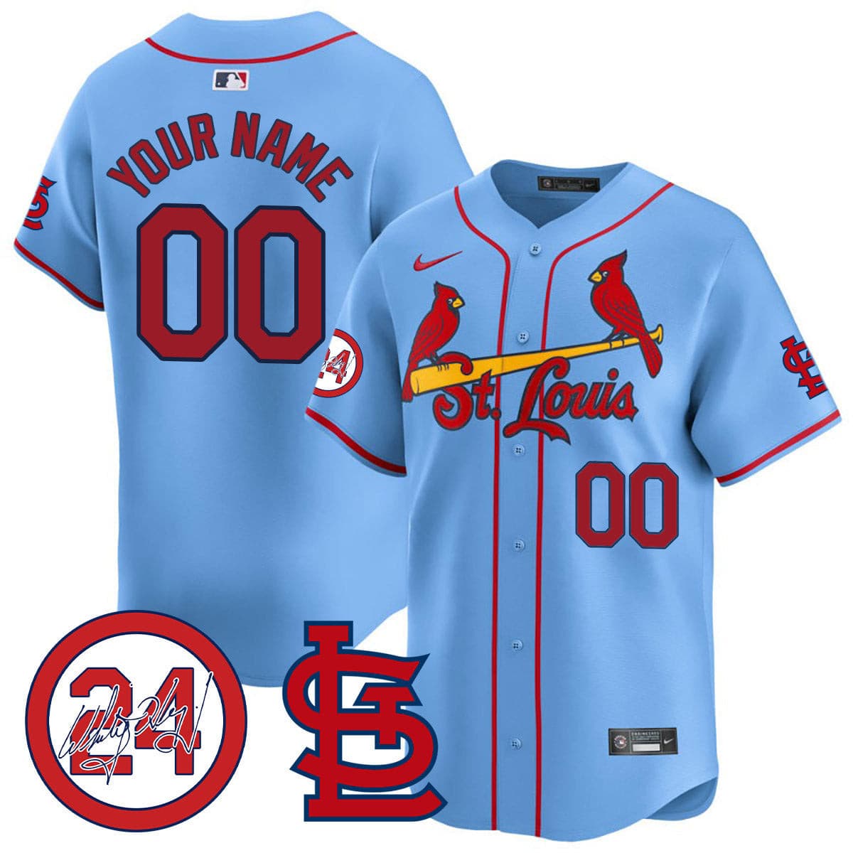 St. Louis Cardinals Memorial Vapor Premier Limited Custom Jersey –   All Stitched