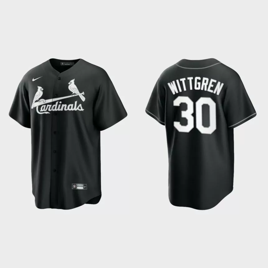 St. Louis Cardinals Nick Wittgren Replica Official Jersey – Black White