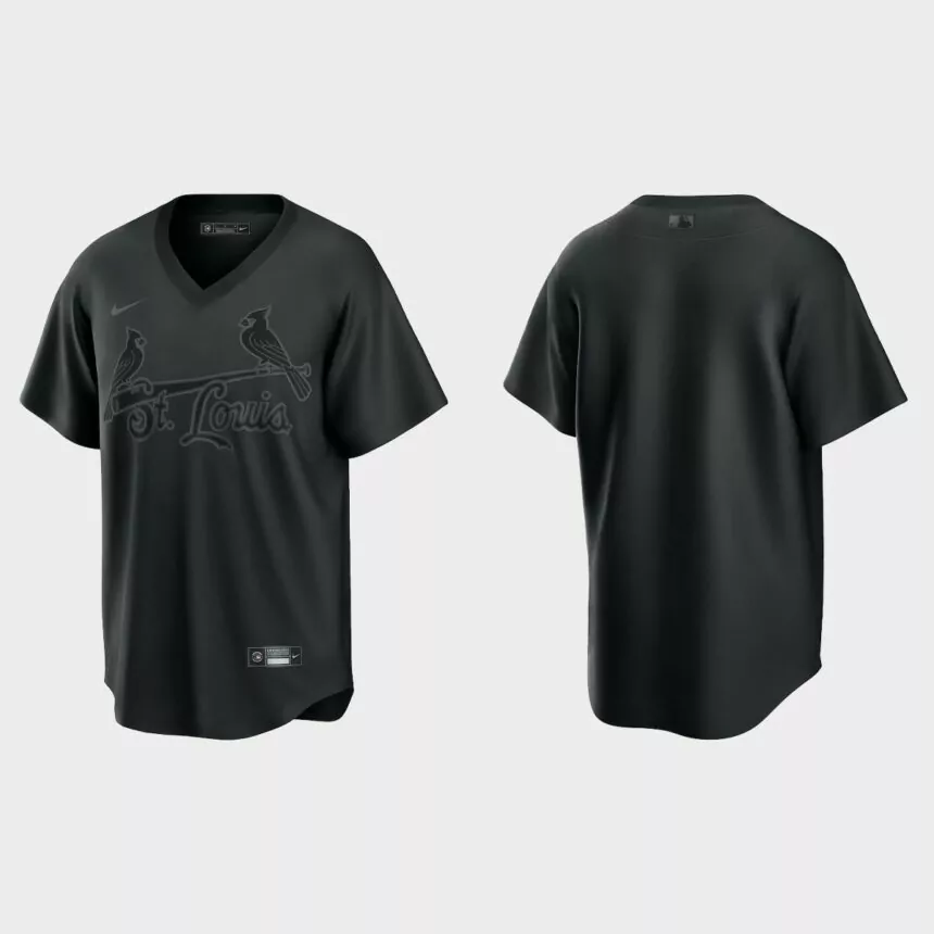 St. Louis Cardinals Pitch Black Fashion Jersey – Black