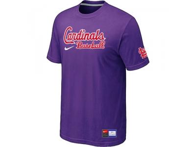 St. Louis Cardinals Purple NEW Short Sleeve Practice T-Shirt
