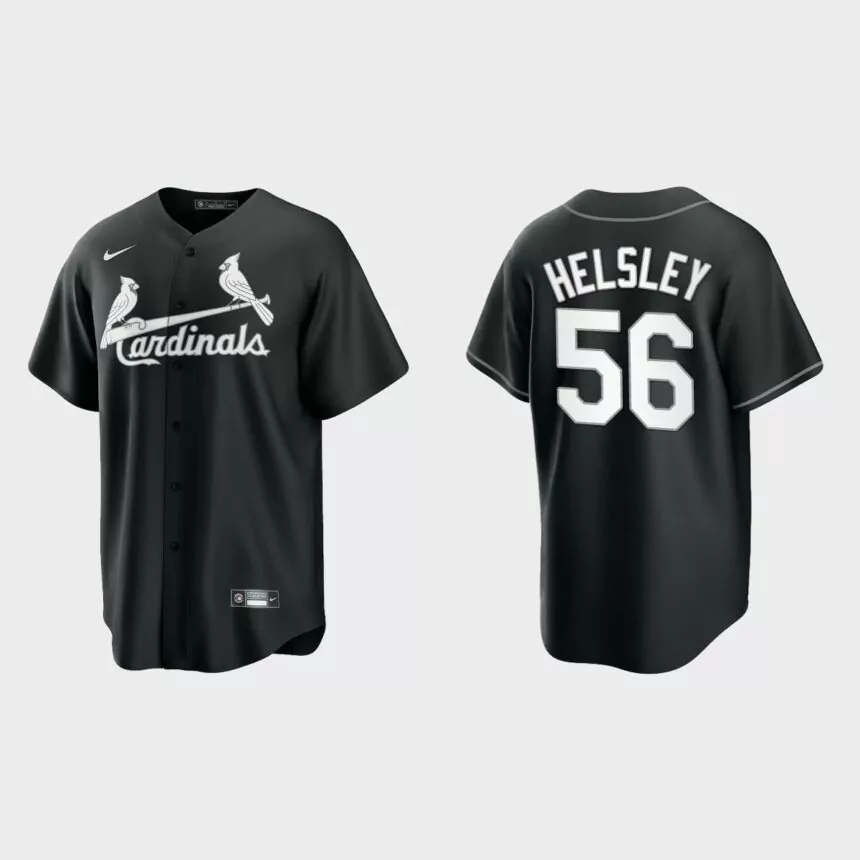 St. Louis Cardinals Ryan Helsley Replica Official Jersey – Black White
