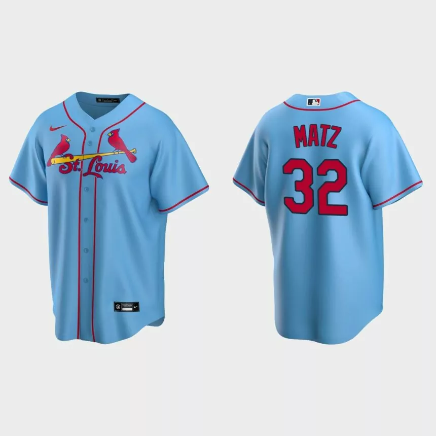 St. Louis Cardinals Steven Matz Replica Alternate Jersey – Light Blue