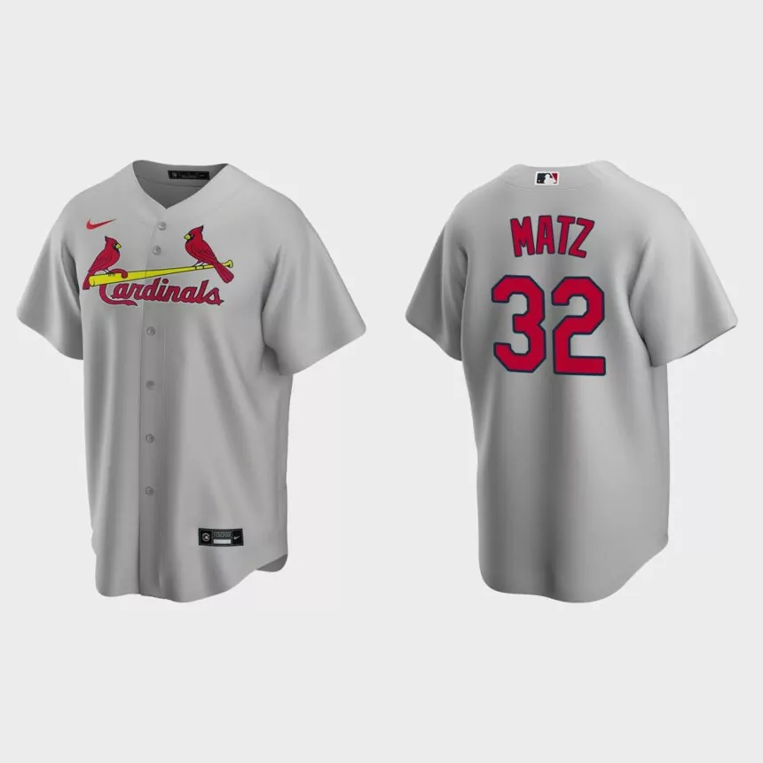 St. Louis Cardinals Steven Matz Replica Road Jersey – Gray