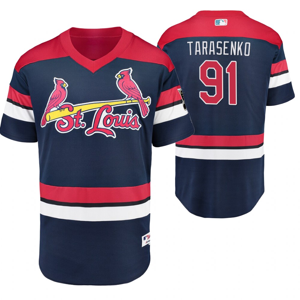 St. Louis Cardinals Vladimir Tarasenko Navy Crossover St. Louis Cardinals Flex Base Jersey