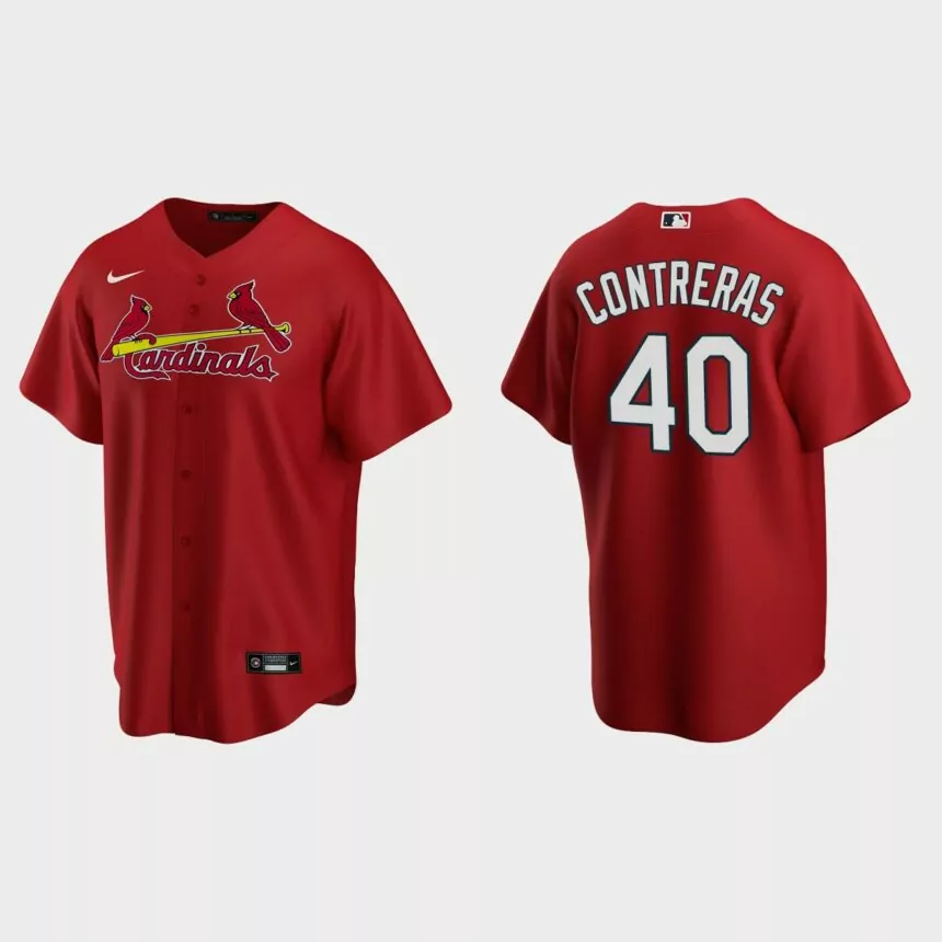 St. Louis Cardinals Willson Contreras Replica Alternate Jersey – Red