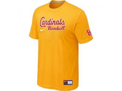 St. Louis Cardinals Yellow NEW Short Sleeve Practice T-Shirt