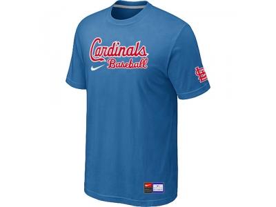 St. Louis Cardinals light Blue NEW Short Sleeve Practice T-Shirt