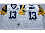 St. Louis Rams #13 Kurt Warner Throwback White Jersey