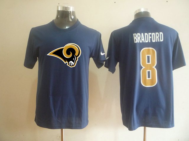NEW NFL St. Louis Rams 8 Sam Bradford Name & Number T-Shirt