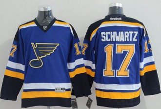 St Louis Blues #17 Jaden Schwartz Light Blue Home Stitched NHL Jersey