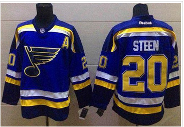 St Louis Blues #20 Alexander Steen Light Blue Home Stitched NHL Jersey