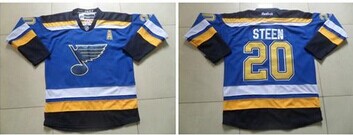 St.Louis Blues #20 Alexander Steen Light Blue Home Stitched NHL Jersey