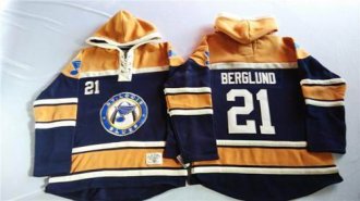 St.Louis Blues #21 Patrik Berglund Navy Blue Gold Sawyer Hooded Sweatshirt Stitched NHL Jersey