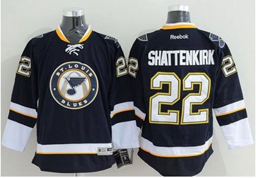St Louis Blues #22 Kevin Shattenkirk Dark Blue Third Stitched NHL Jersey