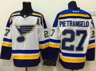 St Louis Blues #27 Alex Pietrangelo White New Road Stitched NHL Jersey