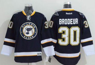 St.Louis Blues #30 Martin Brodeur Navy Blue Third Stitched NHL Jersey