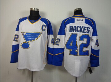St Louis Blues #42 David Backes Throwback NHL Jersey