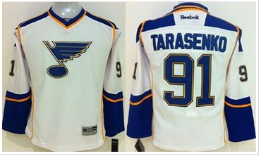 St.Louis Blues #91 Vladimir Tarasenko White Stitched Youth NHL Jersey