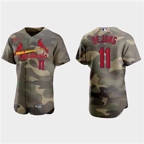 St.Louis Cardinals #11 Paul Dejong Men's Nike 2021 Armed Forces Day Authentic MLB Jersey -Camo