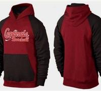 St.Louis Cardinals Pullover Hoodie Burgundy Red & Black