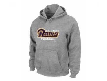 St.Louis Rams Authentic font Pullover Hoodie Grey