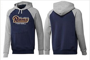 St.Louis Rams English Version Pullover Hoodie Dark Blue & Grey