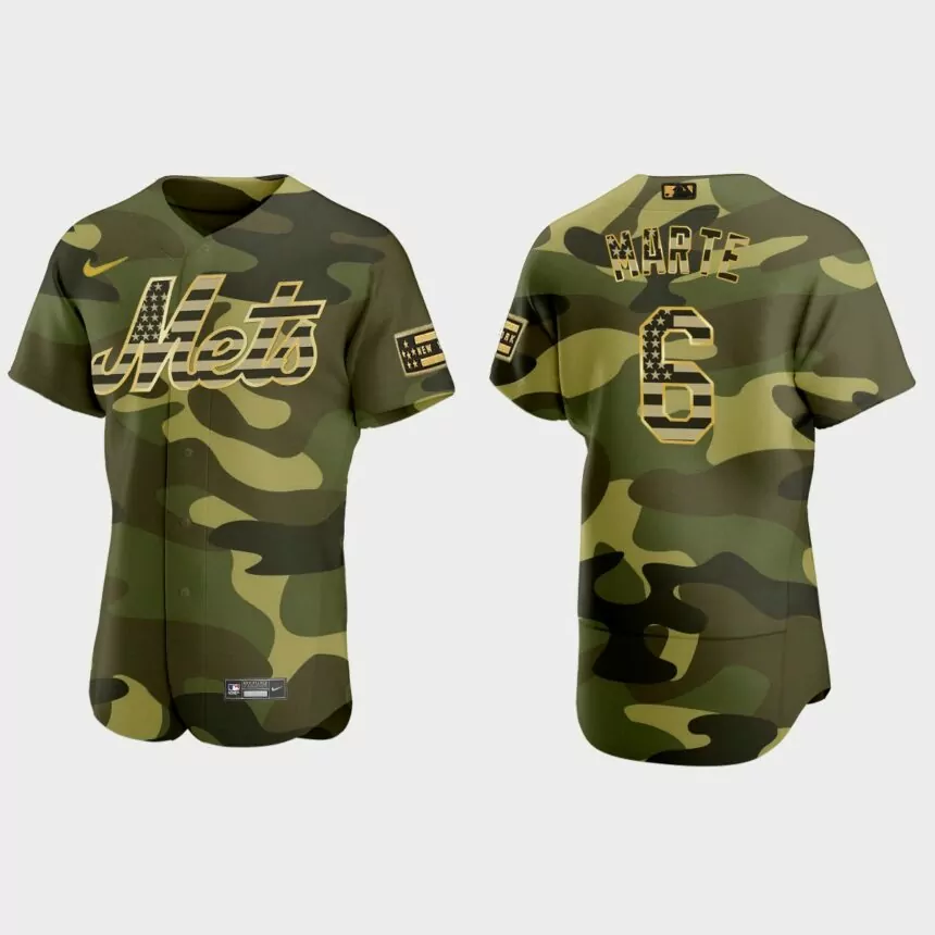 Starling Marte New York Mets 2022 Armed Forces Day Jersey – Camo