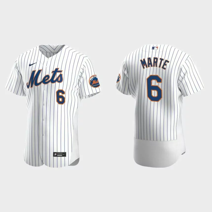 Starling Marte New York Mets Authentic Home Jersey – White