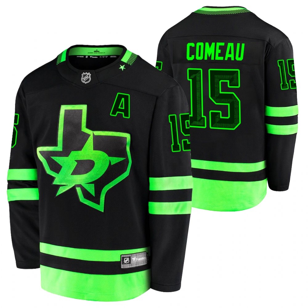 Stars #15 Blake Comeau Black 2020-21 Alternate Jersey