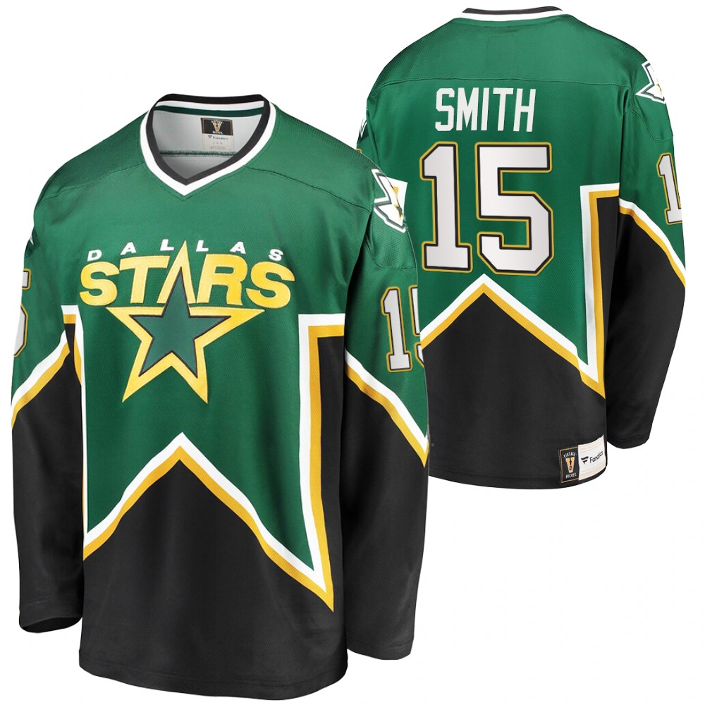 Stars #15 Bobby Smith Green Heritage Premier Jersey