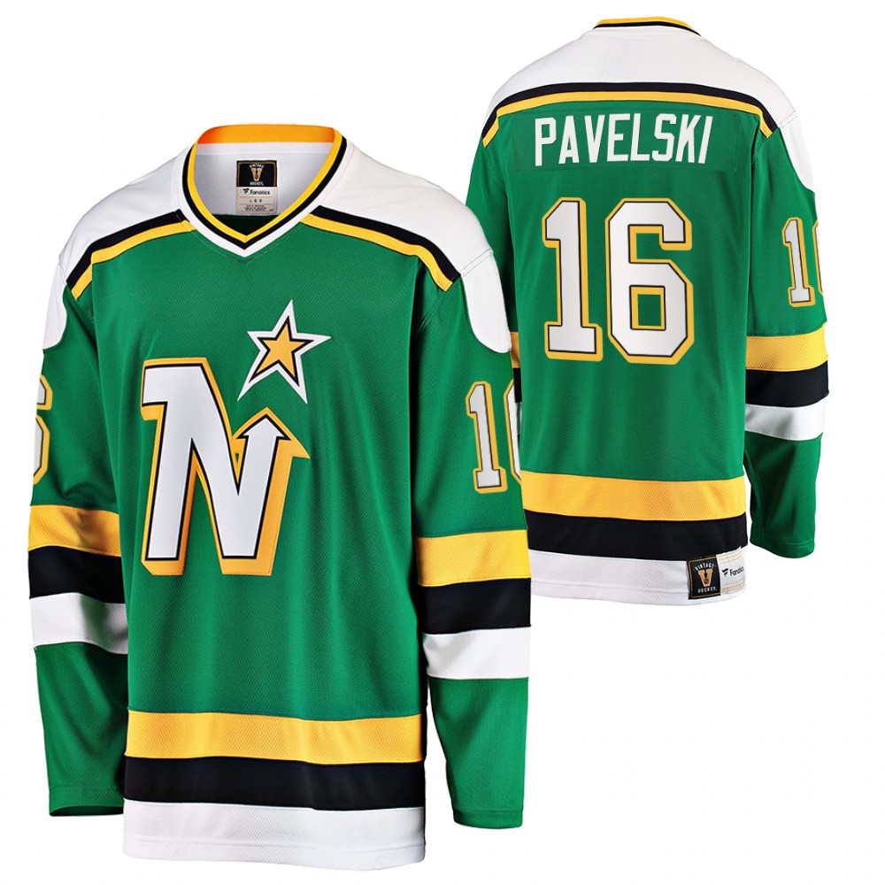 Stars #16 Joe Pavelski Green Heritage Vintage Premier Jersey