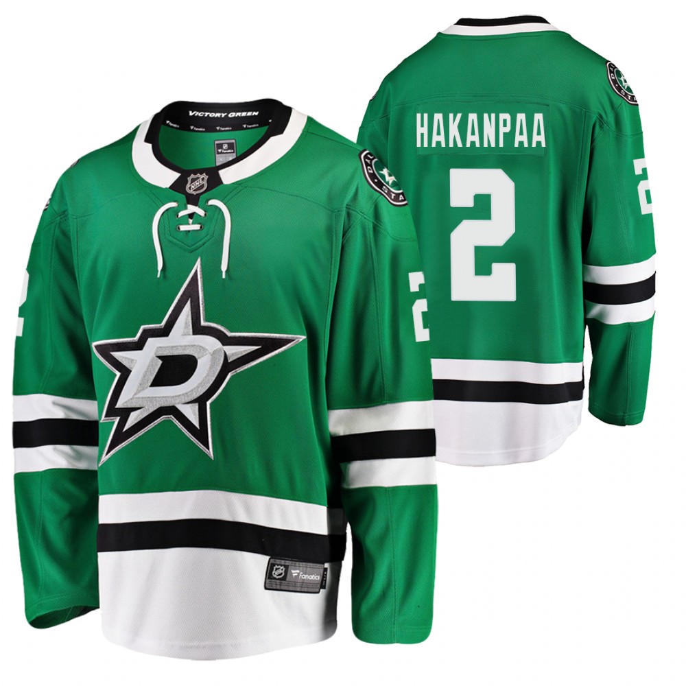 Stars #2 Jani Hakanpaa Green 2021 Home Jersey
