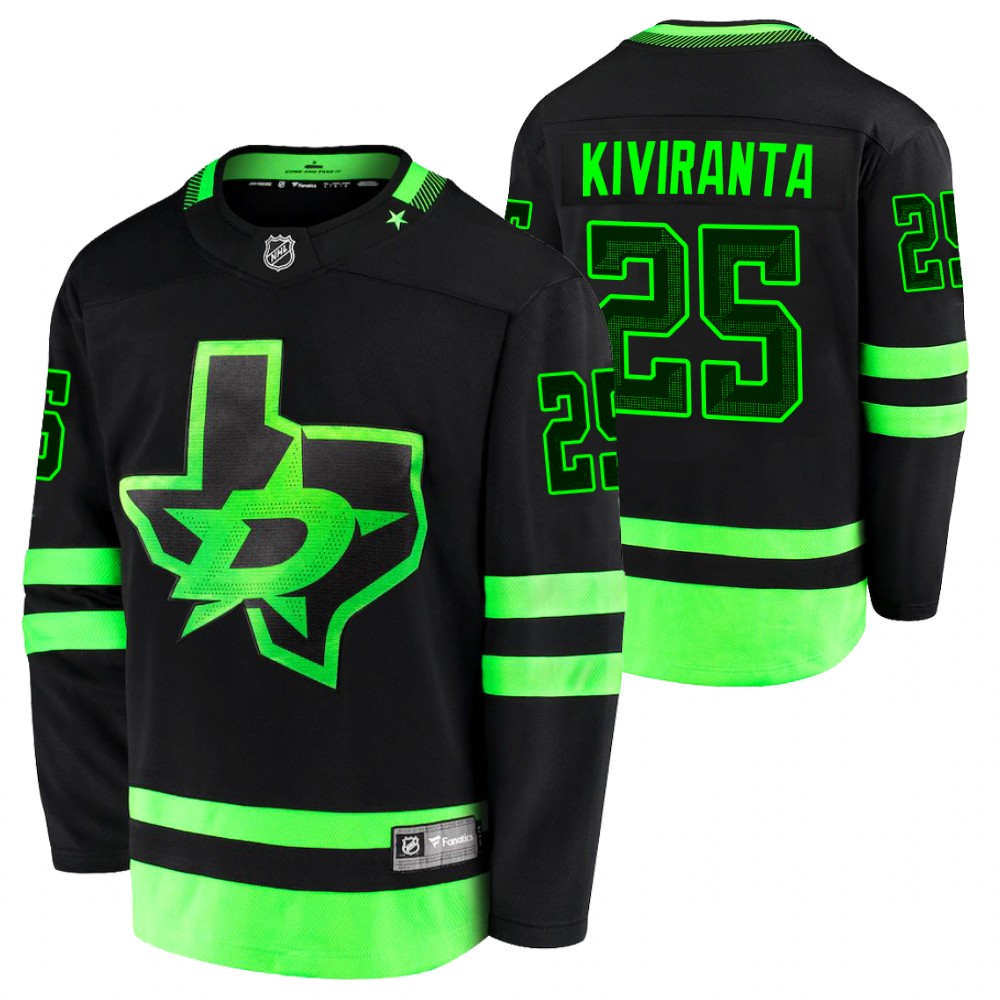 Stars #25 Joel Kiviranta Black 2020-21 Alternate Jersey