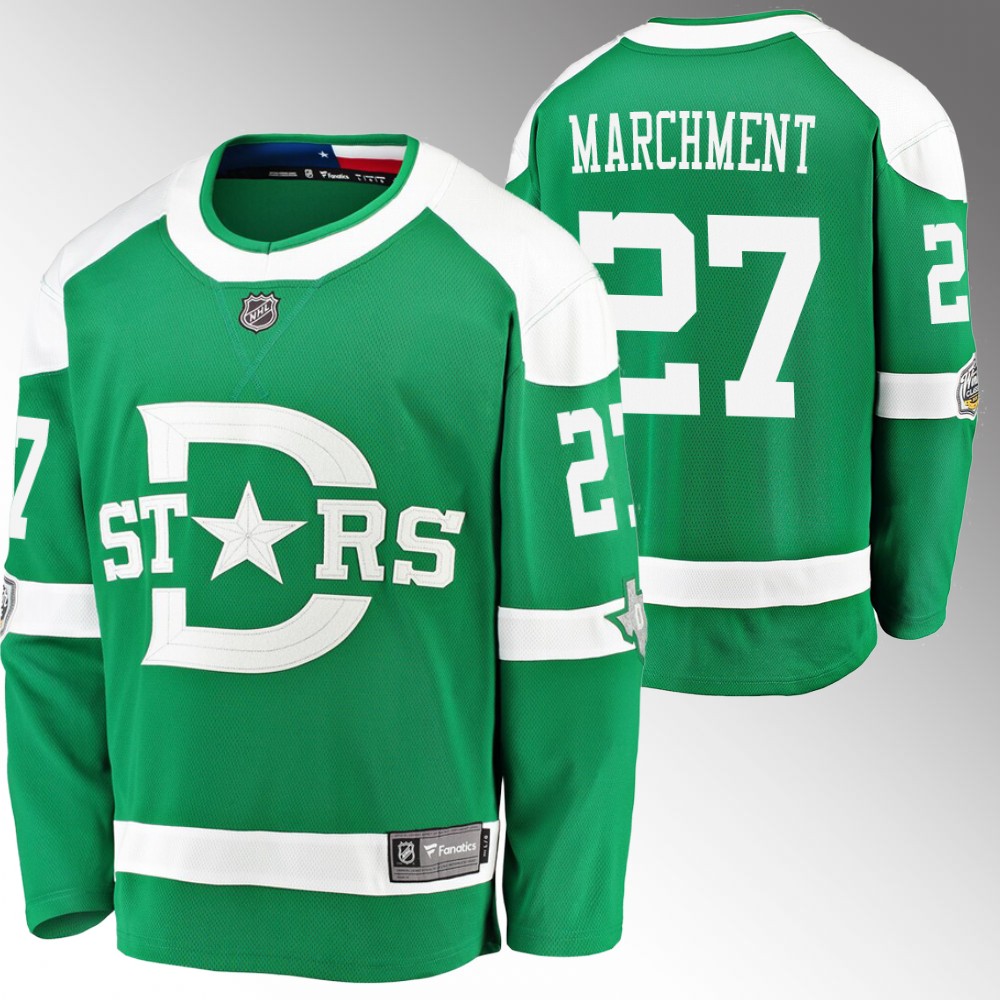 Stars #27 Mason Marchment Green Winter Classic Jersey