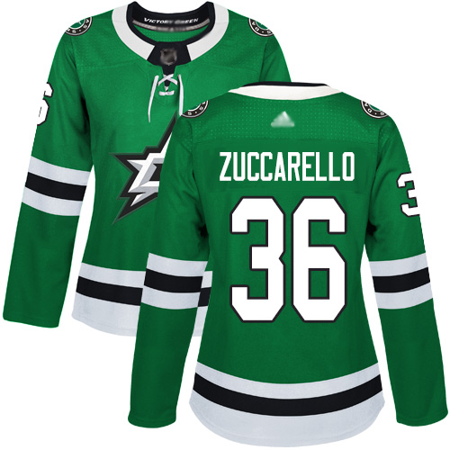 Stars #36 Mats Zuccarello Green Home Authentic Women's Stitched Hockey Jersey