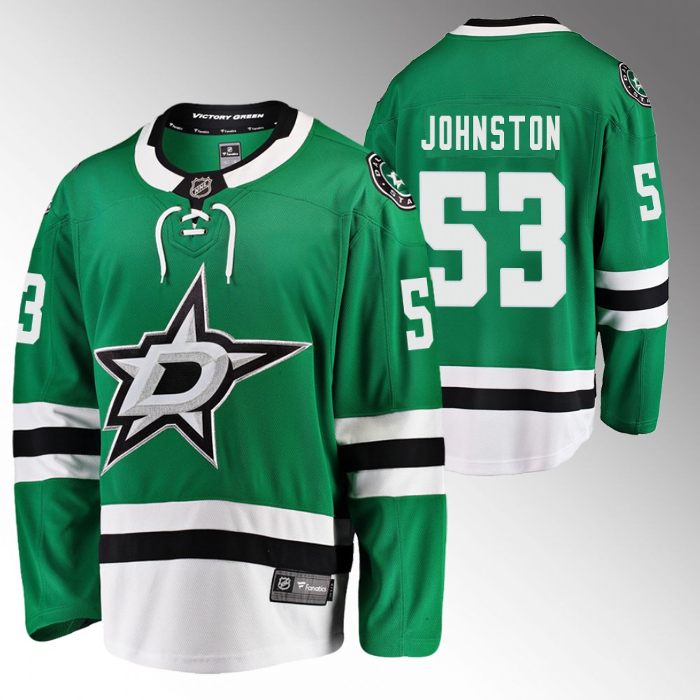 Stars #53 Wyatt Johnston Green Home Jersey