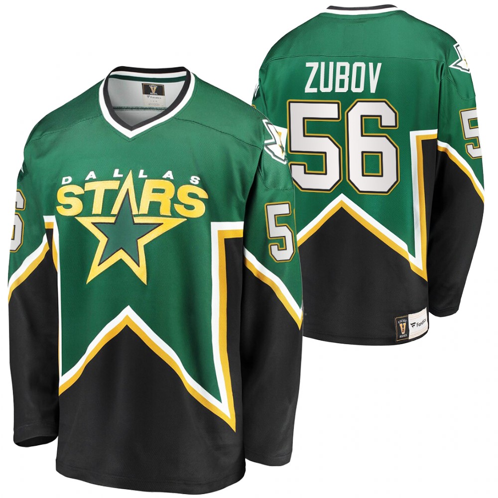 Stars #56 Sergei Zubov Green 1996-2009 Retired Player Jersey