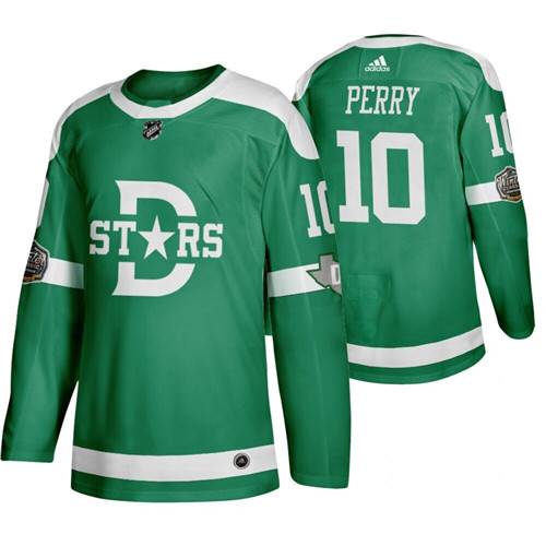 Stars 10 Corey Perry Green 2020 Winter Classic Adidas Jersey