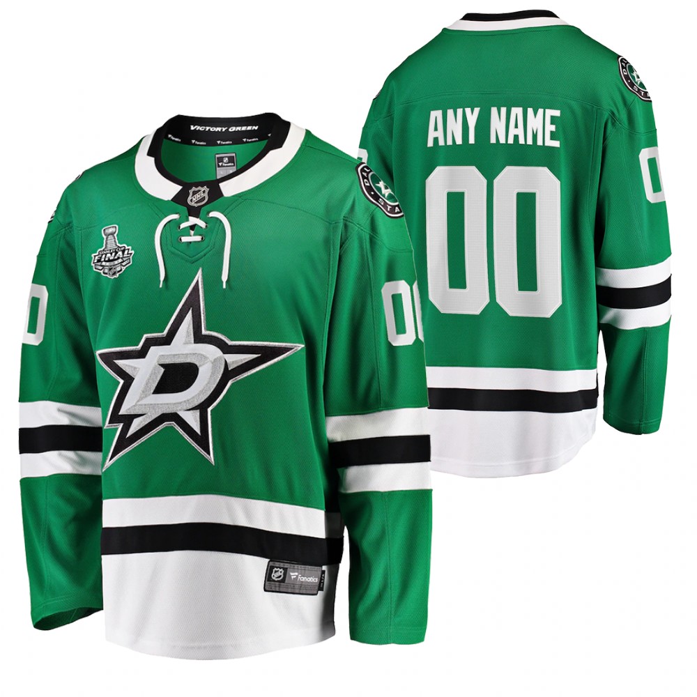 Stars 2020 Stanley Cup Final Bound Custom Green Home Breakaway Jersey