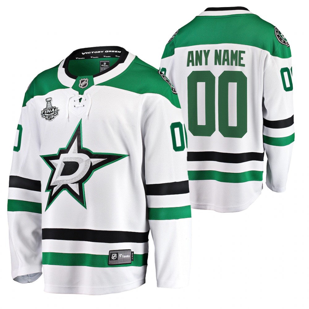 Stars 2020 Stanley Cup Final Bound Custom White Away Breakaway Jersey